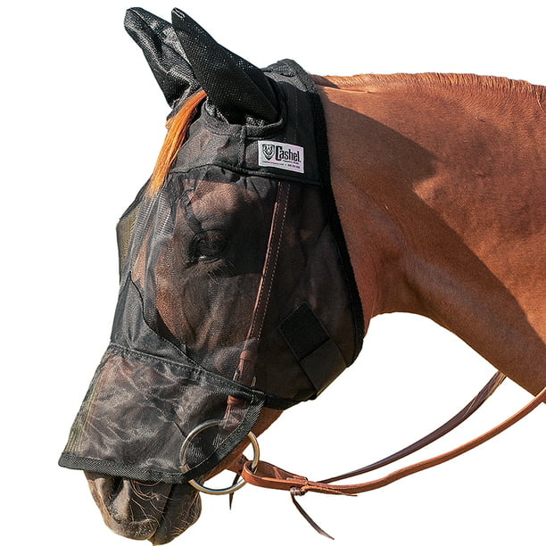 Provide Protection for Horse Kerrogee Horse Fly Face Mask Trail Riding Sun Protection Cover Ears and Long Nose Pasture Suit for Stable 